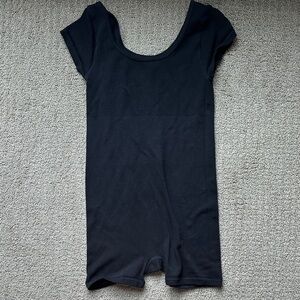 Aerie Black Short Sleeve Bodysuit